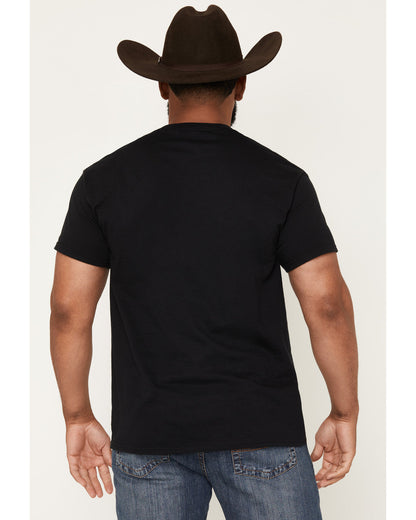 Men's Skull and Snake Embroidered Short Sleeve Graphic T-Sh