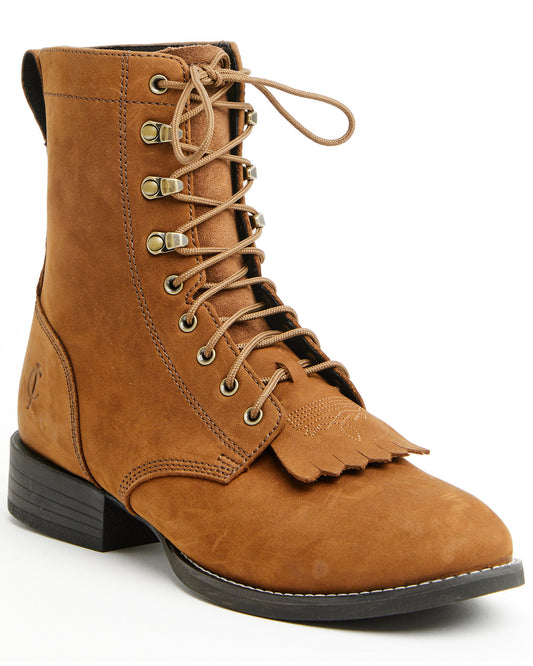 Men's 8" Highland Distressed Lace-Up Boots - Round Toe