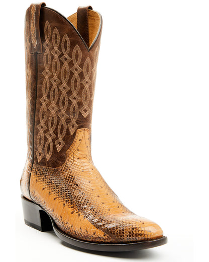 Men's Exotic Water Snake Western Boots - Round Toe