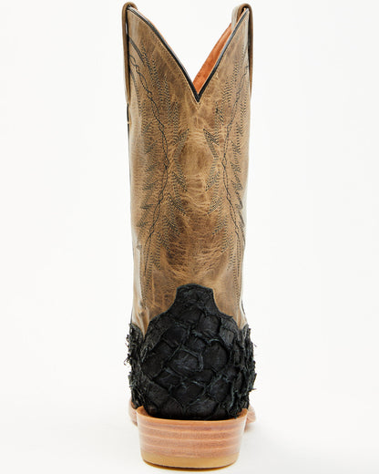 Men's Vaqueras Exotic Pirarucu Western Boots - Square Toe