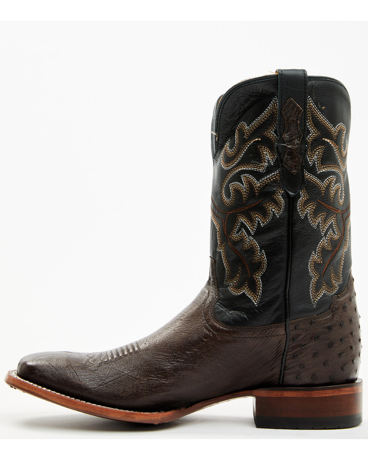 Men's Exotic Ostrich Western Boots - Broad Square Toe