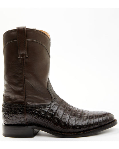 Black 1978® Men's Carmen Exotic Caiman Belly Roper Boots -