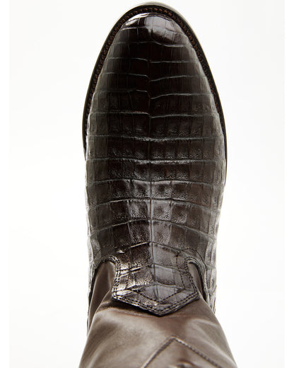 Black 1978® Men's Carmen Exotic Caiman Belly Roper Boots -