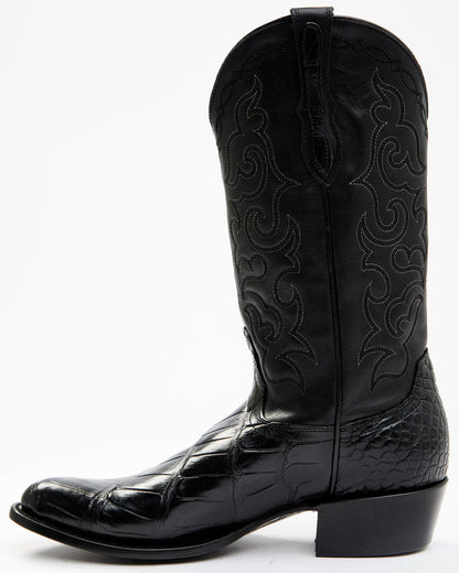 Men's Exotic American Alligator Western Boots - Round Toe