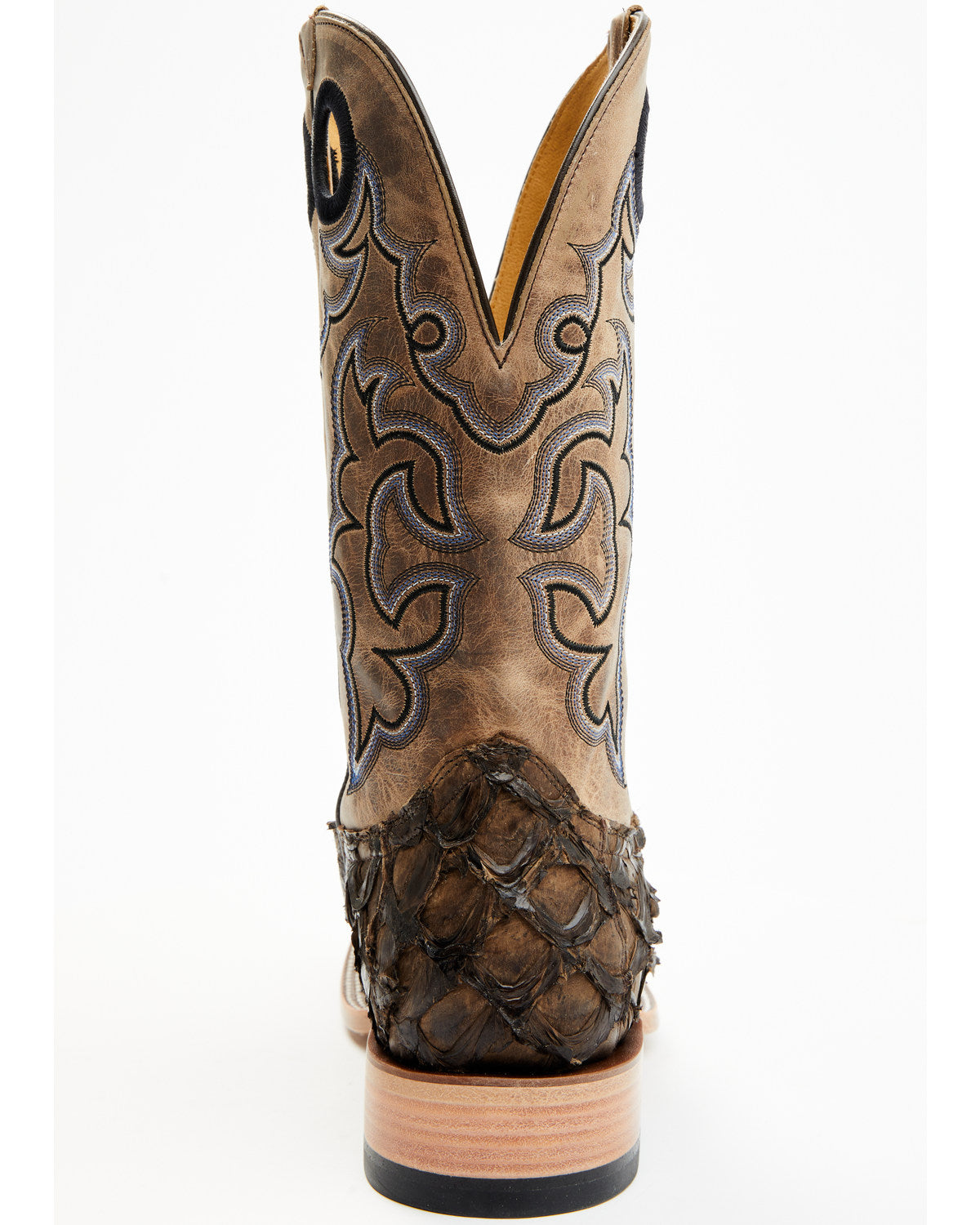 Men's Exotic Pirarucu Western Boots - Broad Square Toe