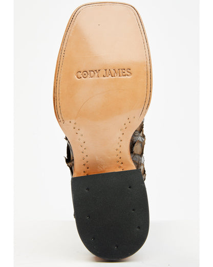 Men's Exotic Pirarucu Western Boots - Broad Square Toe