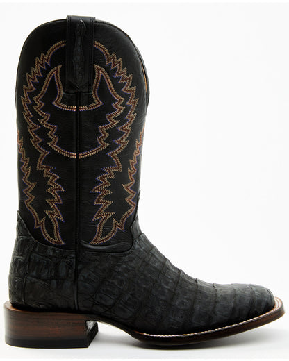 Men's Exotic Caiman Belly Western Boots - Broad Square Toe