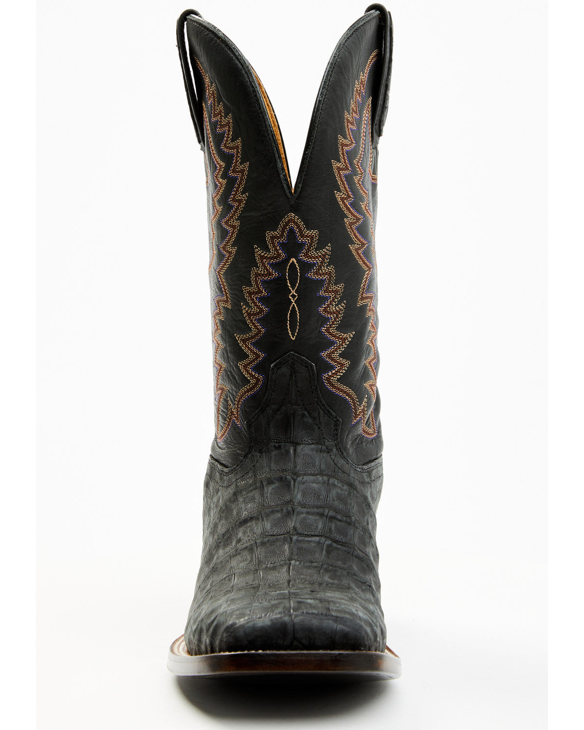 Men's Exotic Caiman Belly Western Boots - Broad Square Toe