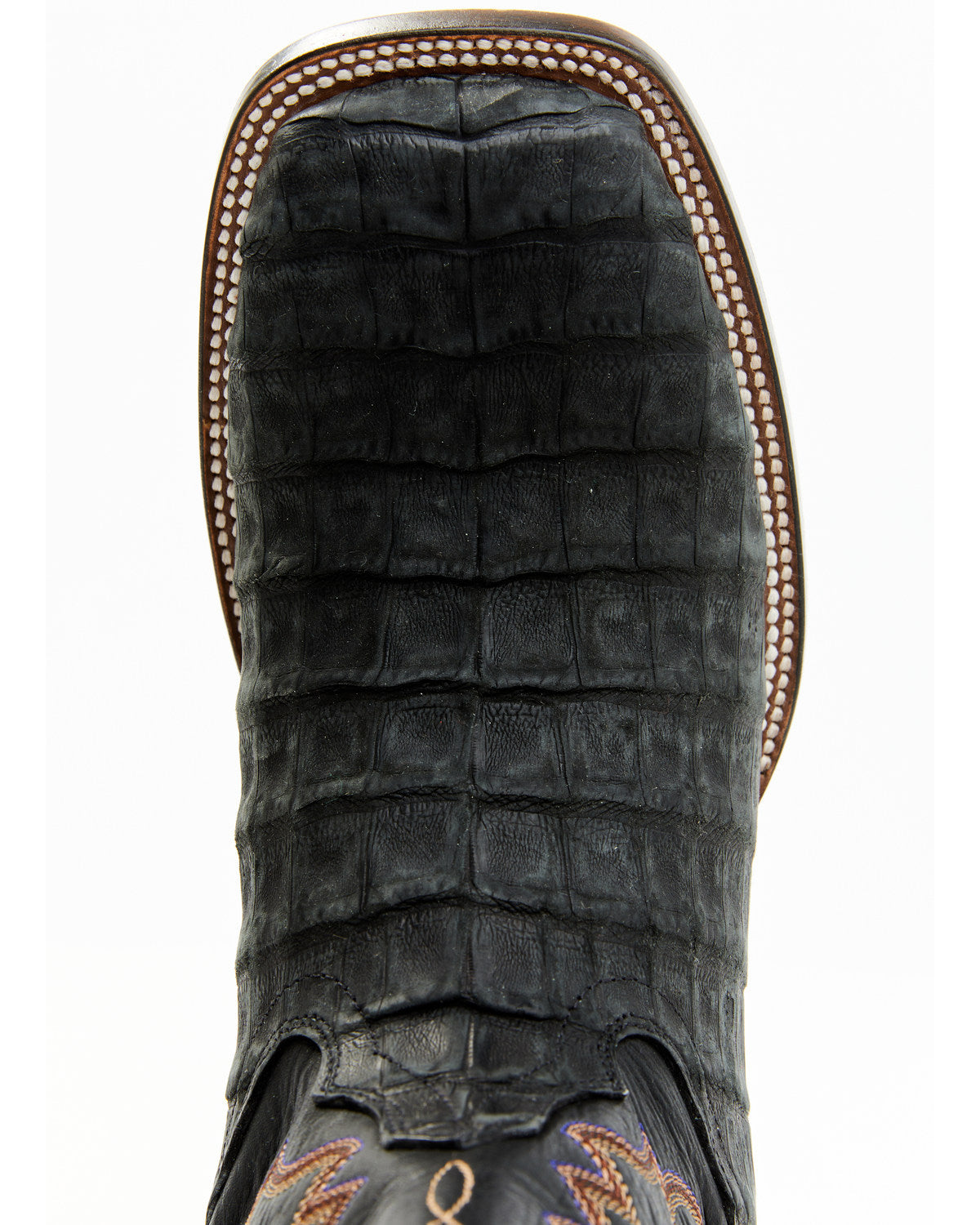 Men's Exotic Caiman Belly Western Boots - Broad Square Toe