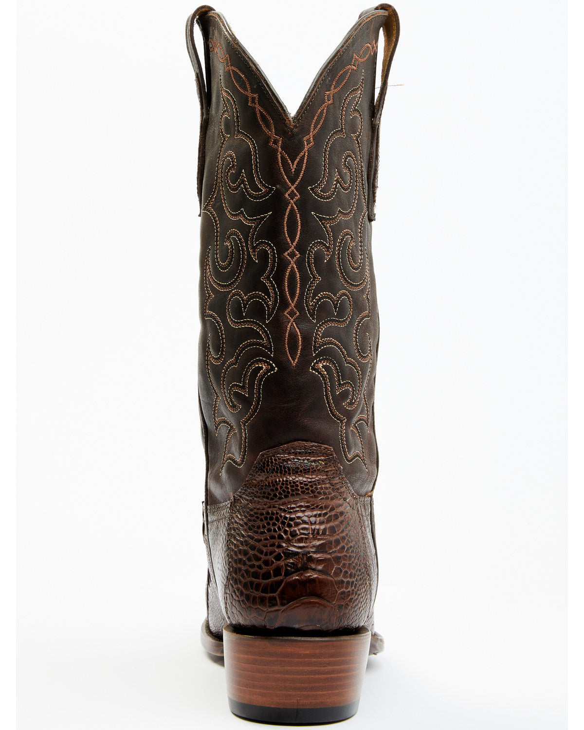Men's Exotic Ostrich Leg Western Boots - Round Toe