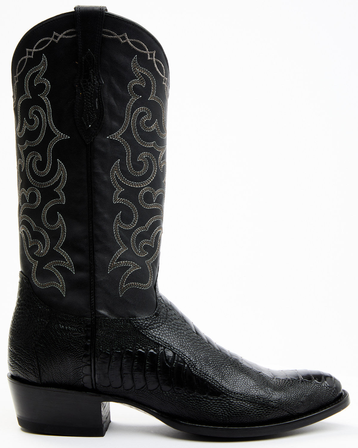 Men's Exotic Ostrich Leg Western Boots - Round Toe