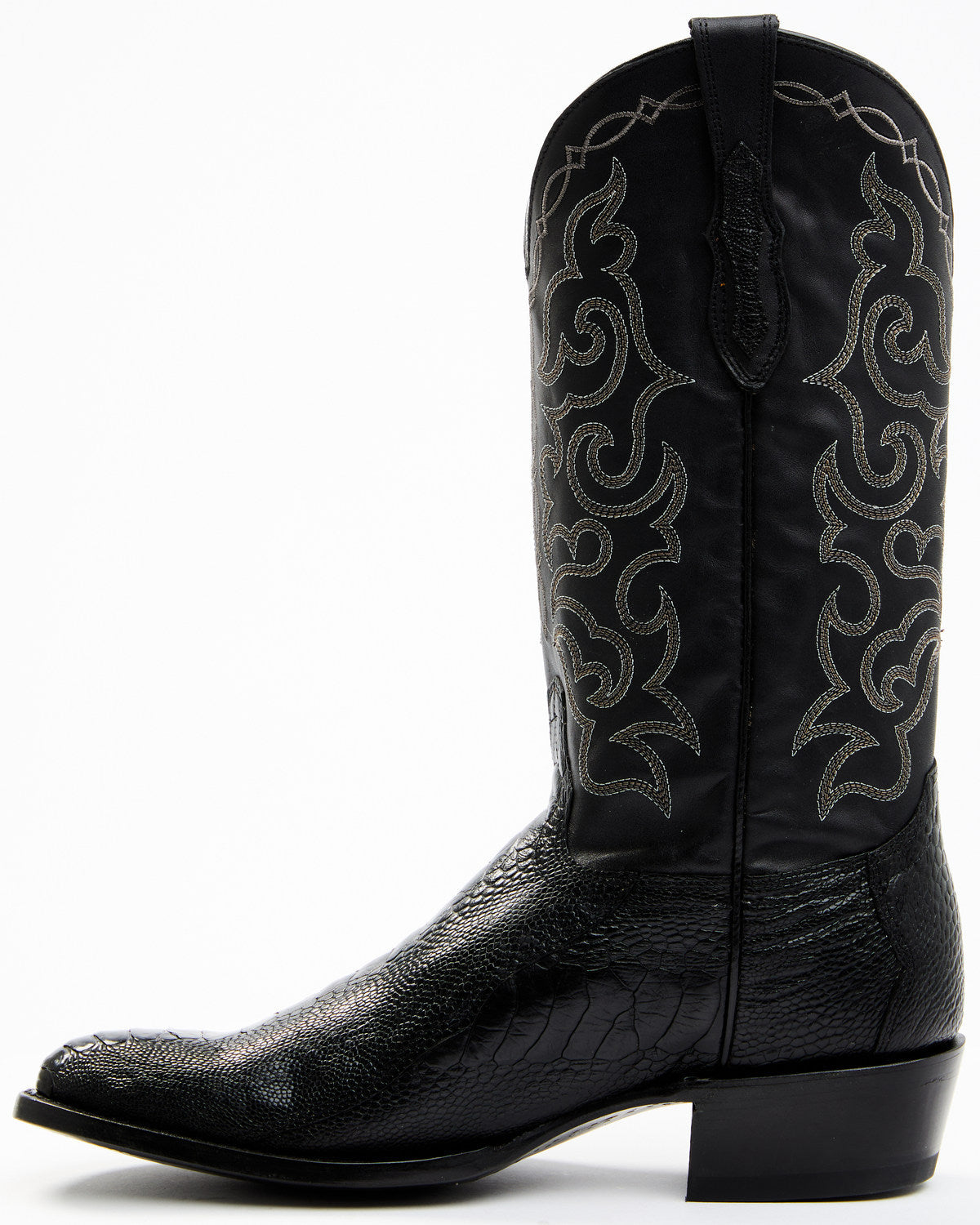 Men's Exotic Ostrich Leg Western Boots - Round Toe