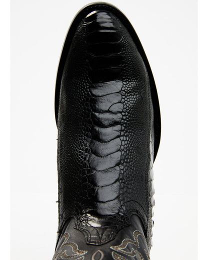 Men's Exotic Ostrich Leg Western Boots - Round Toe