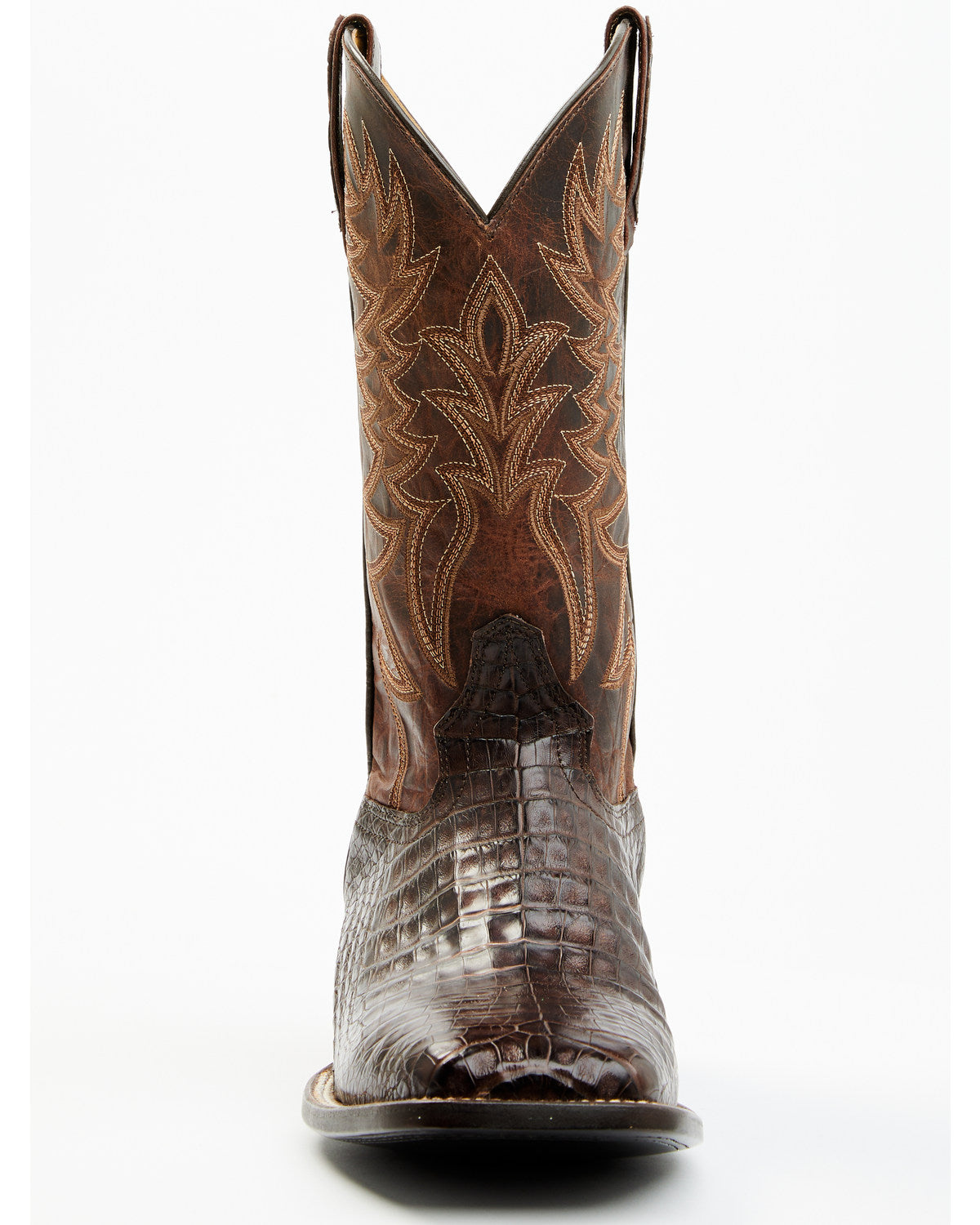 Men's Exotic Caiman Belly Western Boots - Broad Square Toe