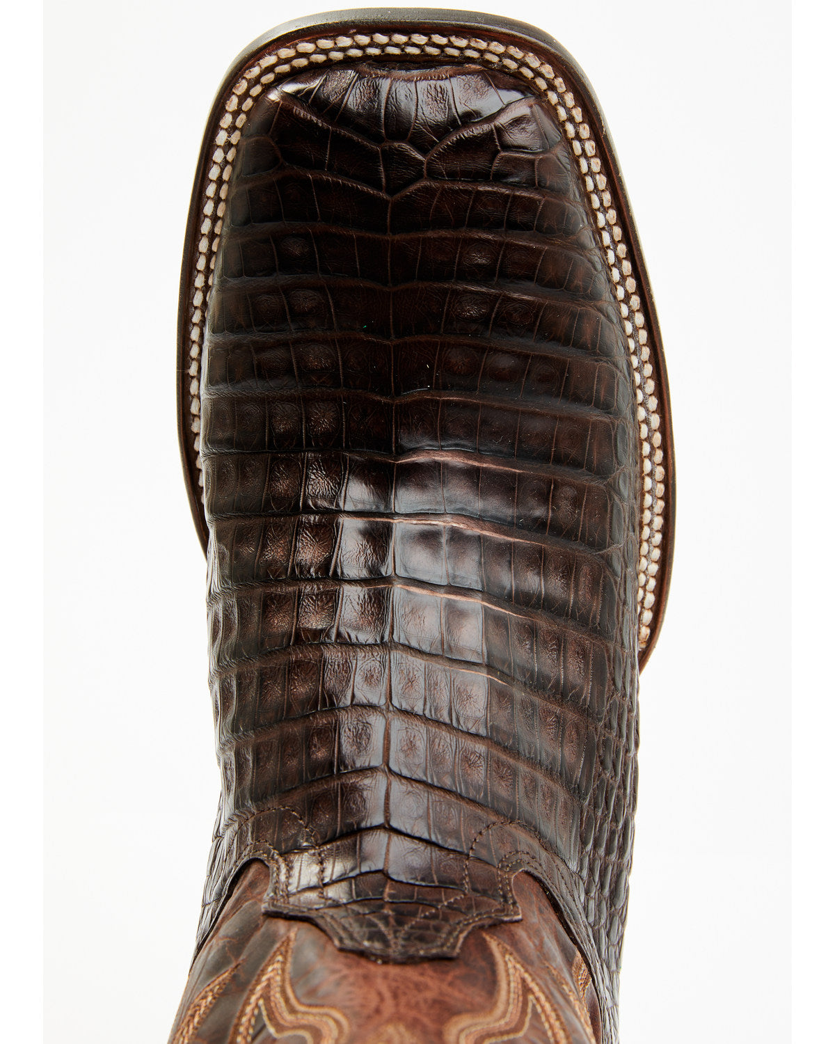 Men's Exotic Caiman Belly Western Boots - Broad Square Toe