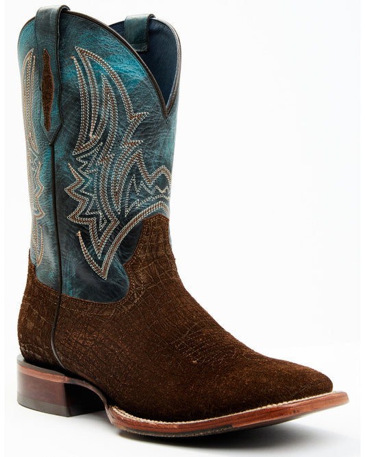 Men's Blue Collection Western Performance Boots - Broad Squ