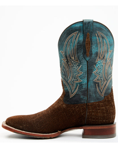 Men's Blue Collection Western Performance Boots - Broad Squ