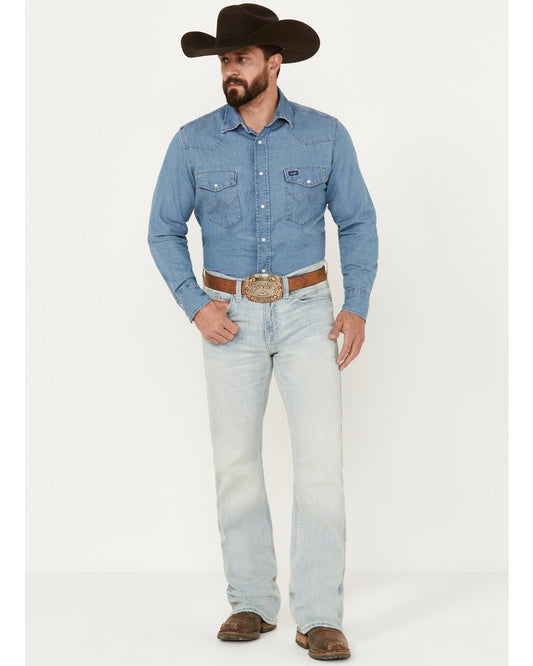 Men's Pioneer Wash Wyatt Slim Bootcut Stretch Denim Jeans