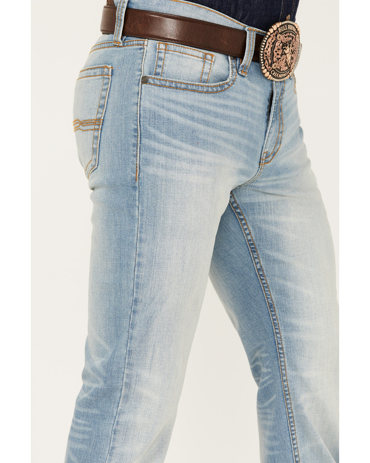 Men's Cowboy Wash Jackson Slim Straight Stretch Denim Jeans