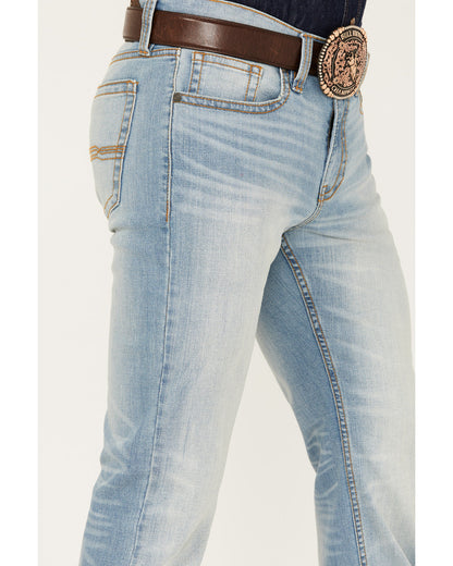 Men's Cowboy Wash Jackson Slim Straight Stretch Denim Jeans