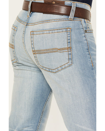 Men's Cowboy Wash Jackson Slim Straight Stretch Denim Jeans