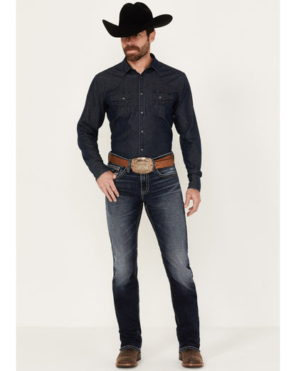 Men's Moonbeam Wash Jackson Slim Straight Stretch Denim Jea
