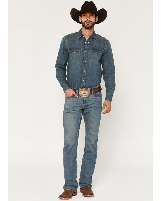 Men's Bozeman Wash Wyatt Slim Bootcut Stretch Denim Jeans