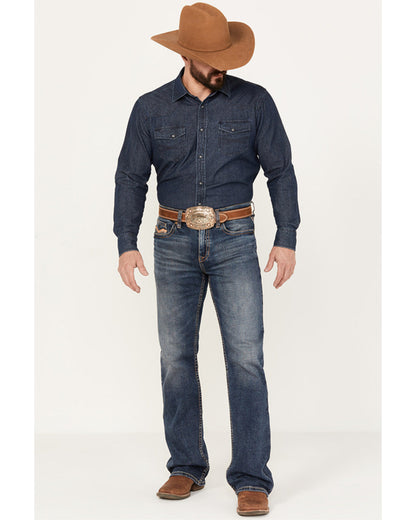 Men's Stonewall Wash Wyatt Slim Bootcut Stretch Denim Jeans