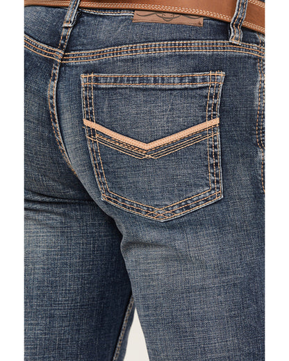 Men's Stonewall Wash Wyatt Slim Bootcut Stretch Denim Jeans