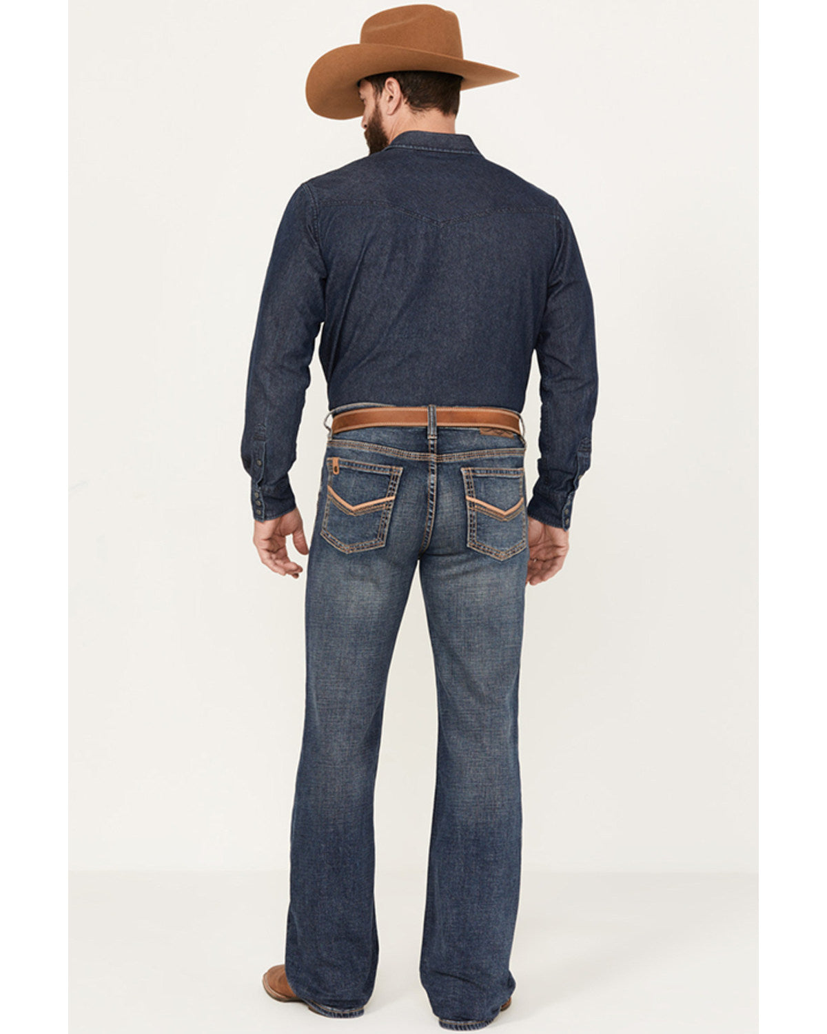 Men's Stonewall Wash Wyatt Slim Bootcut Stretch Denim Jeans