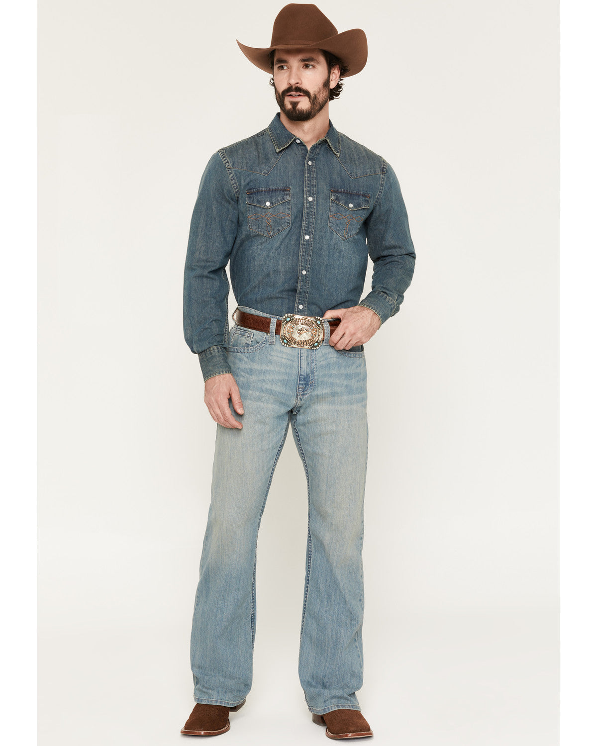 Men's Hamshackle Wash Duke Relaxed Bootcut Stretch Denim Je