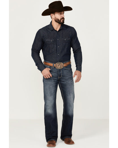 Men's Moonlight Wash Duke Relaxed Bootcut Stretch Denim Jea