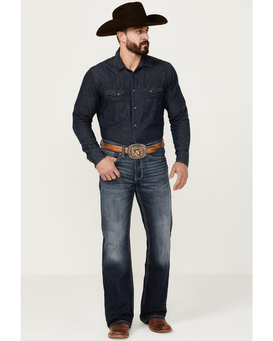 Men's Moonlight Wash Duke Relaxed Bootcut Stretch Denim Jea