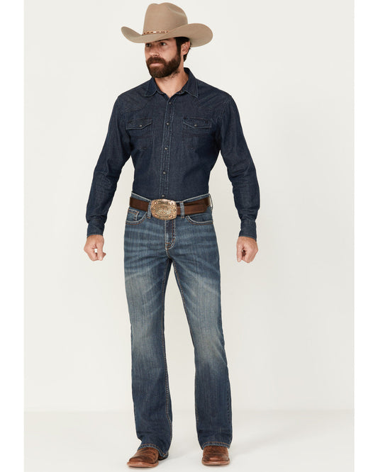 Men's Colton Wash Duke Relaxed Bootcut Stretch Denim Jeans