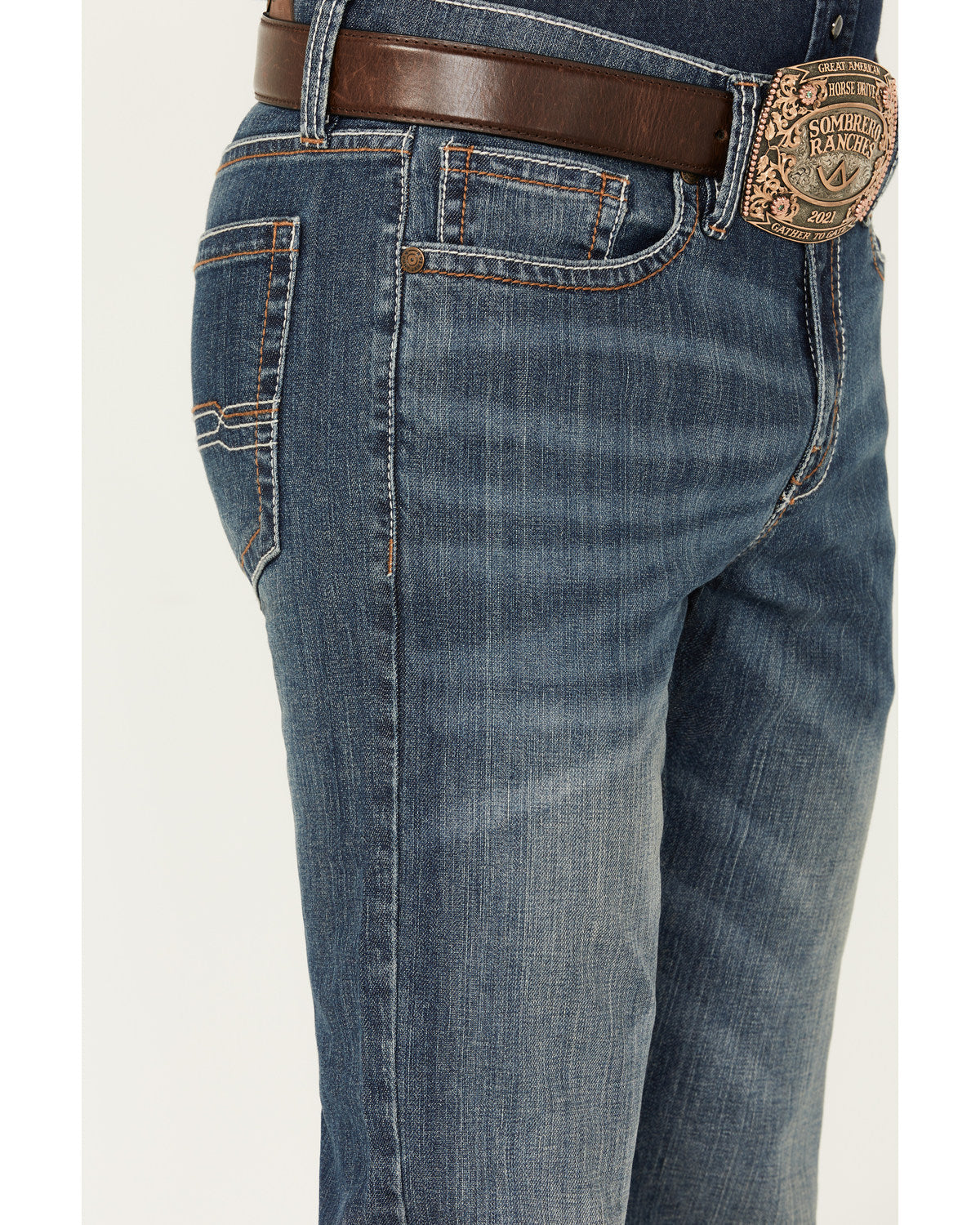 Men's Colton Wash Duke Relaxed Bootcut Stretch Denim Jeans