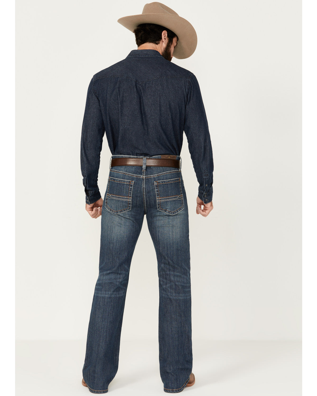 Men's Colton Wash Duke Relaxed Bootcut Stretch Denim Jeans