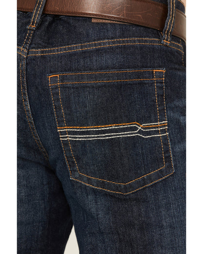 Men's Night Hawk Wash Wyatt Slim Bootcut Stretch Denim Jean