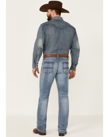 Men's Buckskin Wash Jackson Slim Straight Stretch Denim Jea