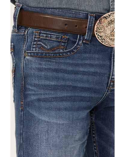 Men's Hazer Wash Jackson Slim Straight Stretch Denim Jeans