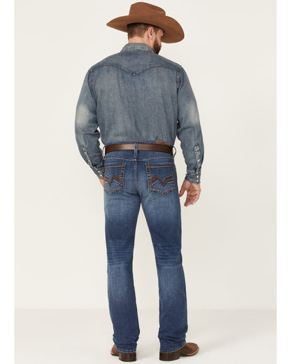 Men's Hazer Wash Jackson Slim Straight Stretch Denim Jeans