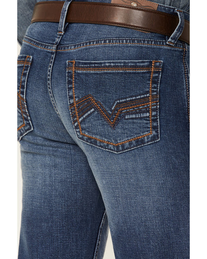 Men's Hazer Wash Jackson Slim Straight Stretch Denim Jeans