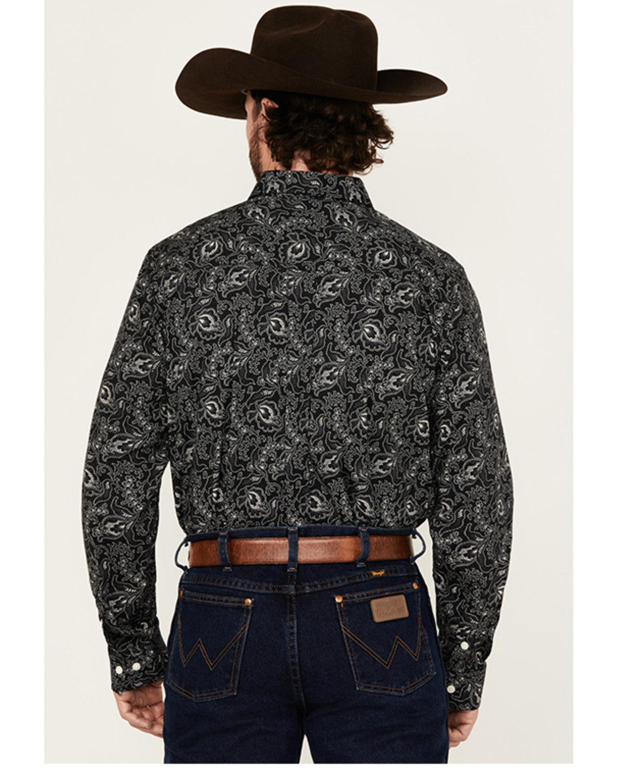 Men's Parker Paisley Print Long Sleeve Button-Down Stretch