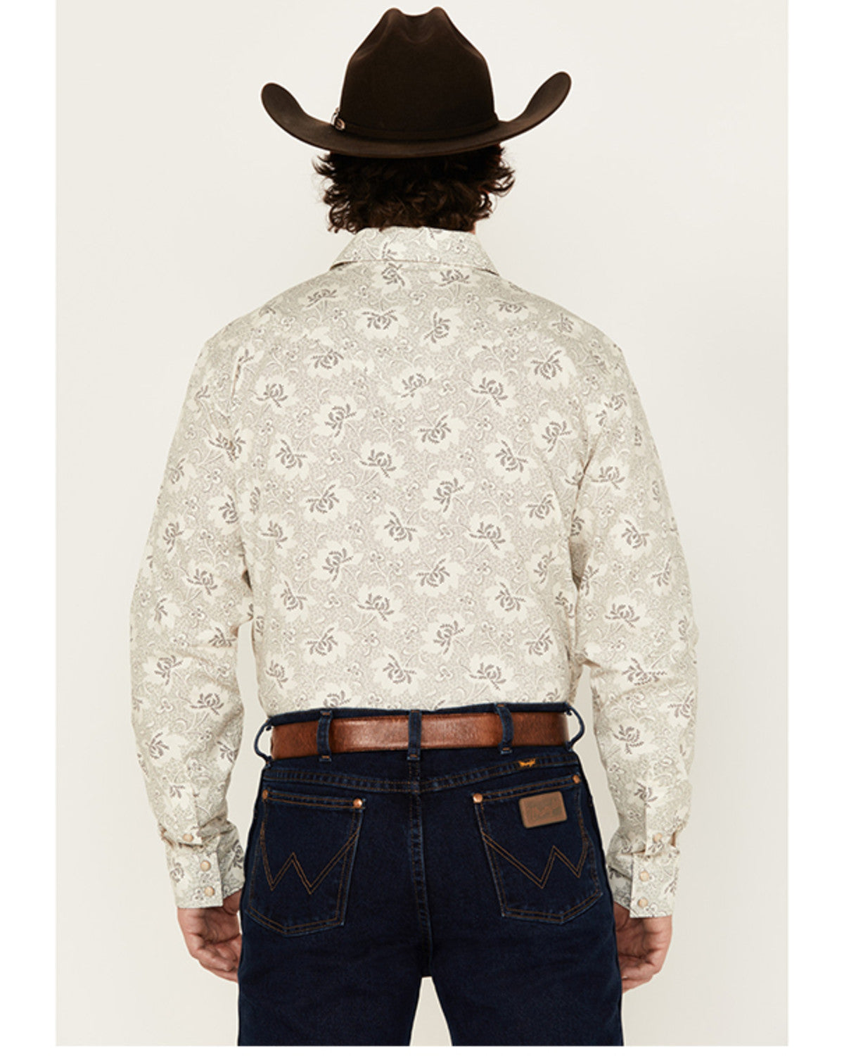 Men's Treven Floral Print Long Sleeve Snap Western Shirt -