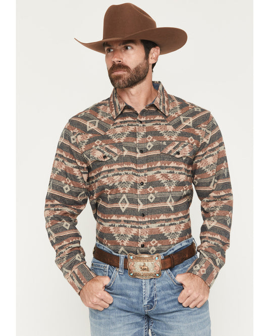 Men's Ironwood Southwestern Long Sleeve Snap Flannel Shirt