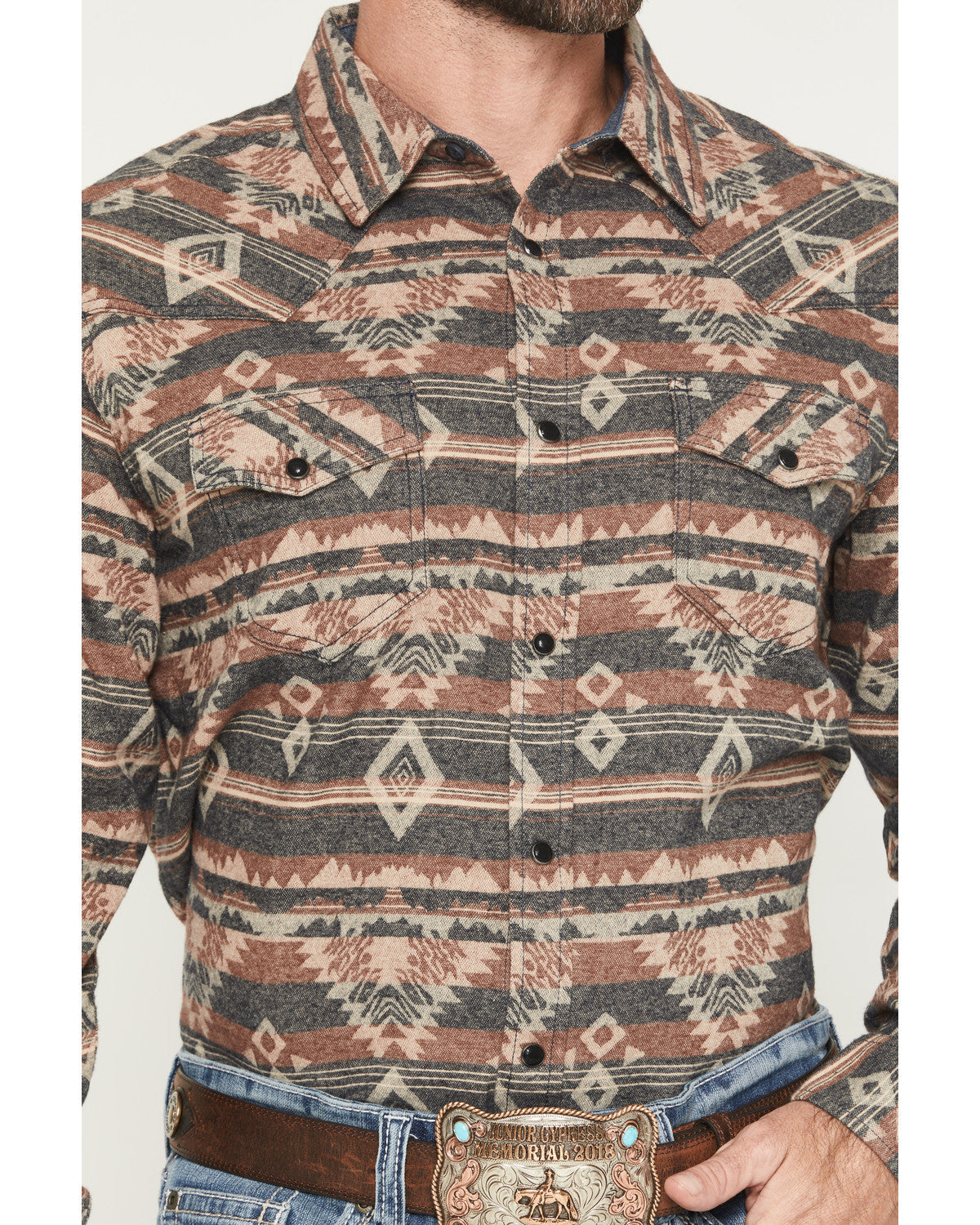Men's Ironwood Southwestern Long Sleeve Snap Flannel Shirt