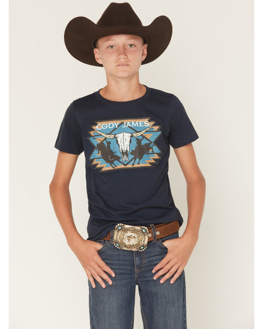 Boys' Skull Rodeo Short Sleeve Graphic T-Shirt