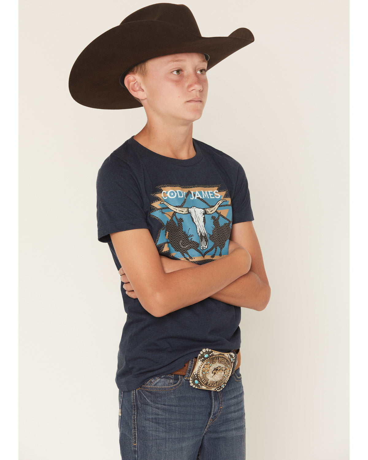 Boys' Skull Rodeo Short Sleeve Graphic T-Shirt