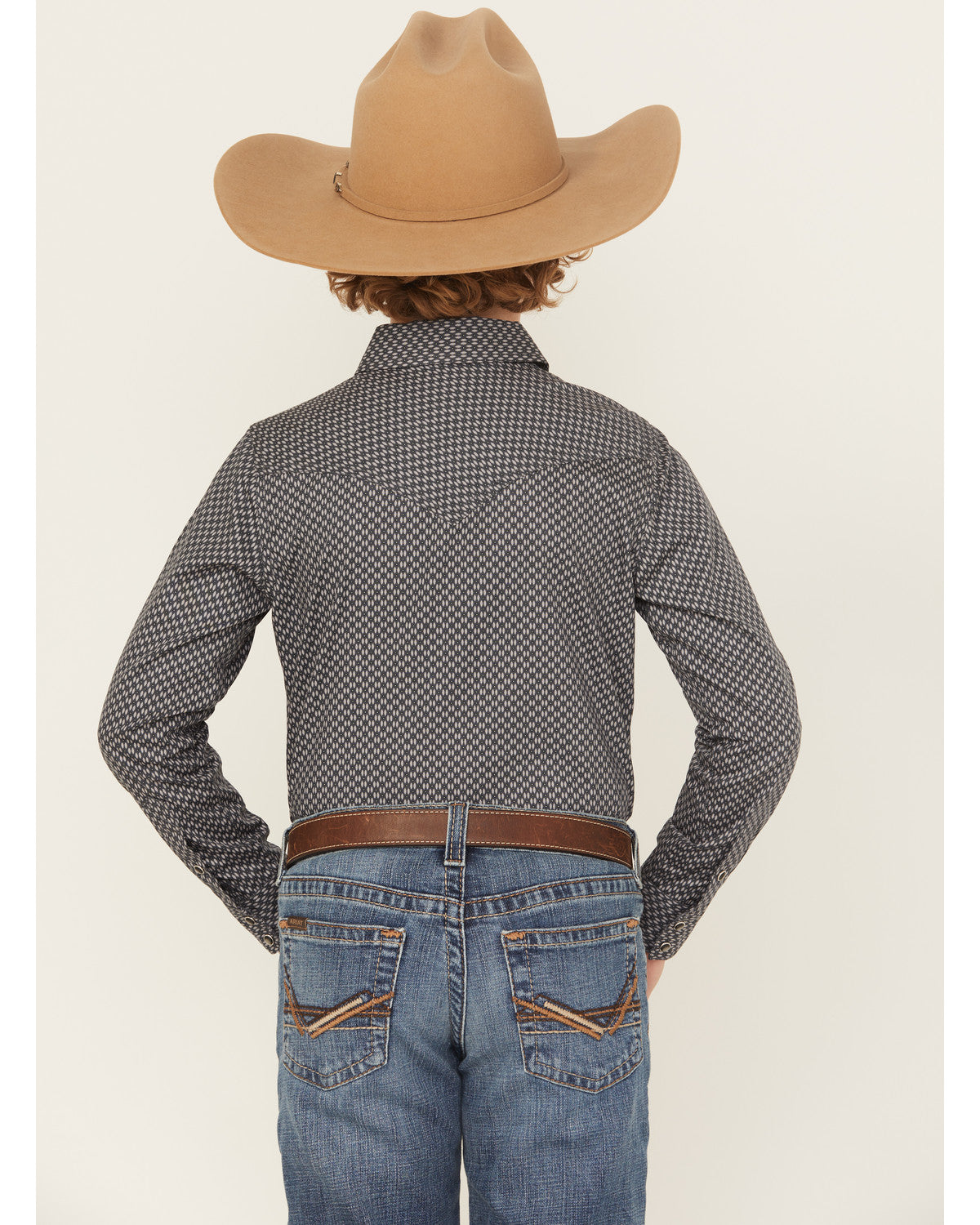 Boys' San Juan Geo Print Long Sleeve Snap Western Shirt