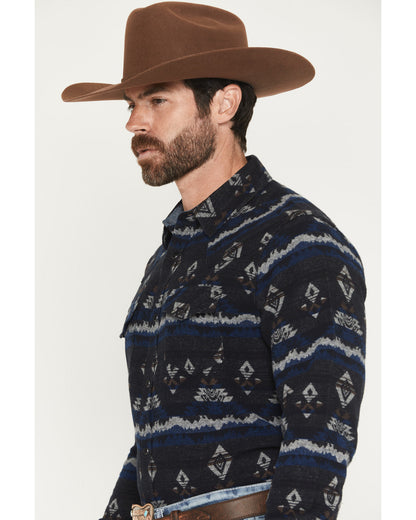 Men's Ironwood Southwestern Striped Long Sleeve Snap Flanne