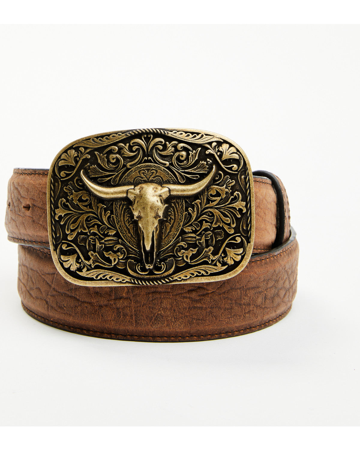 Men's Long Horn Buckle Belt